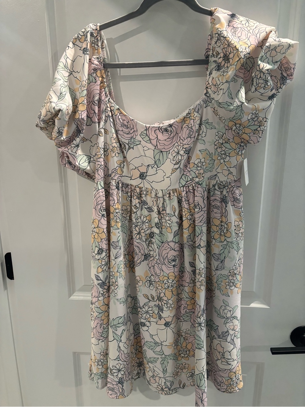 Altar’d State NWT puff sleeve floral Mini dress